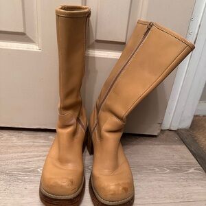 Frye Tan Leather Winter Boots